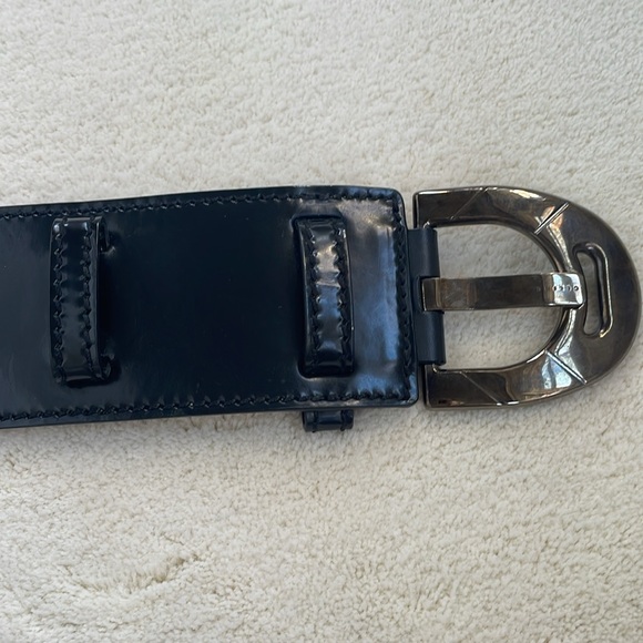 CELINE BLACK LEATHER BELT, XS - Picture 3 of 14